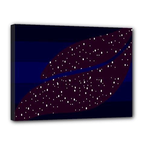 Contigender Flags Star Polka Space Blue Sky Black Brown Canvas 16  X 12  by Mariart