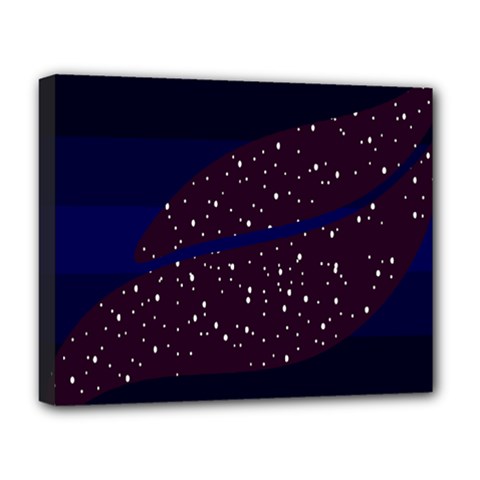 Contigender Flags Star Polka Space Blue Sky Black Brown Deluxe Canvas 20  X 16  
