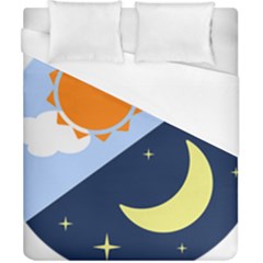 Day Night Moon Stars Cloud Stars Duvet Cover (california King Size) by Mariart