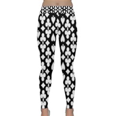 Dark Horse Playing Card Black White Classic Yoga Leggings