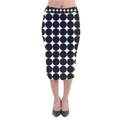 Dotted Pattern Png Dots Square Grid Abuse Black Velvet Midi Pencil Skirt by Mariart