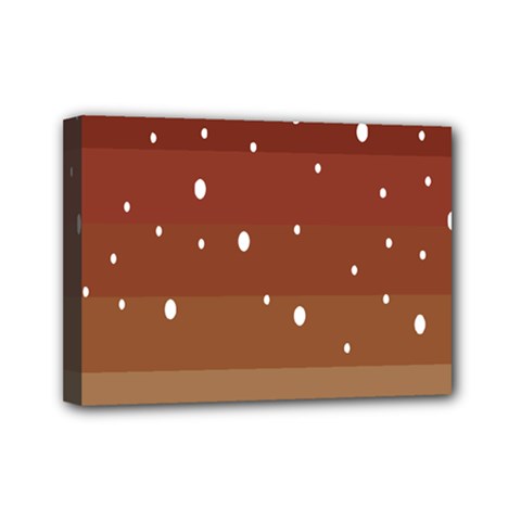 Fawn Gender Flags Polka Space Brown Mini Canvas 7  X 5  by Mariart