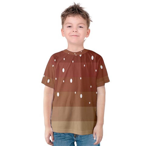 Fawn Gender Flags Polka Space Brown Kids  Cotton Tee by Mariart