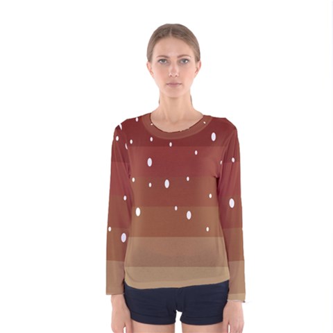 Fawn Gender Flags Polka Space Brown Women s Long Sleeve Tee by Mariart