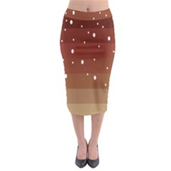 Fawn Gender Flags Polka Space Brown Midi Pencil Skirt by Mariart