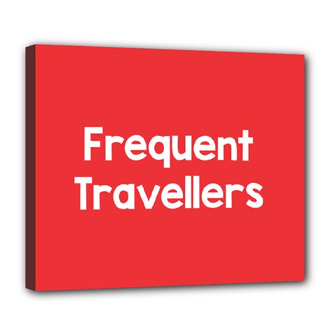 Frequent Travellers Red Deluxe Canvas 24  X 20  