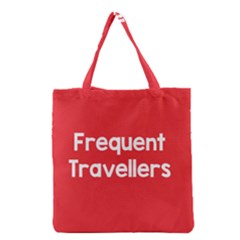 Frequent Travellers Red Grocery Tote Bag