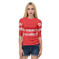 Frequent Travellers Red Quarter Sleeve Tee