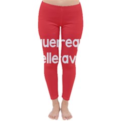 Frequent Travellers Red Classic Winter Leggings