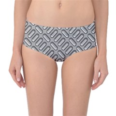 Capsul Another Grey Diamond Metal Texture Mid-waist Bikini Bottoms