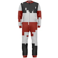 Girl Flags Plaid Red Black Onepiece Jumpsuit (men) 