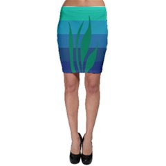 Gender Sea Flags Leaf Bodycon Skirt