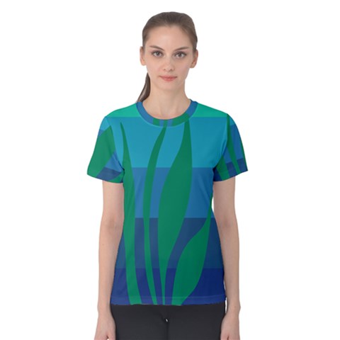 Gender Sea Flags Leaf Women s Cotton Tee by Mariart