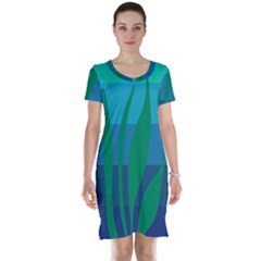 Gender Sea Flags Leaf Short Sleeve Nightdress