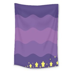 Glimragender Flags Wave Waves Chevron Purple Blue Star Yellow Space Large Tapestry