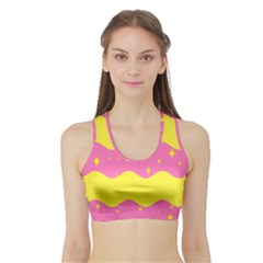 Glimra Gender Flags Star Space Sports Bra With Border