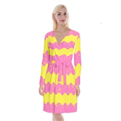 Glimra Gender Flags Star Space Long Sleeve Velvet Front Wrap Dress by Mariart