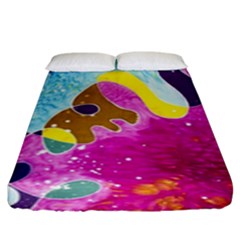 Fabric Rainbow Fitted Sheet (king Size) by Mariart