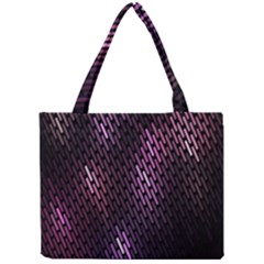 Light Lines Purple Black Mini Tote Bag by Mariart