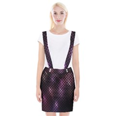 Light Lines Purple Black Braces Suspender Skirt