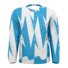 Make Tessellation Bird Tessellation Blue White Men s Long Sleeve Tee