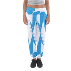 Make Tessellation Bird Tessellation Blue White Women s Jogger Sweatpants by Mariart