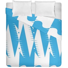 Make Tessellation Bird Tessellation Blue White Duvet Cover Double Side (california King Size)