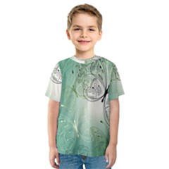 Glass Splashback Abstract Pattern Butterfly Kids  Sport Mesh Tee