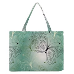 Glass Splashback Abstract Pattern Butterfly Medium Zipper Tote Bag by Mariart