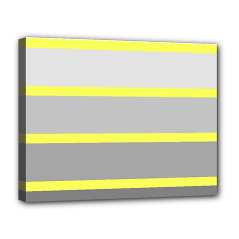 Molly Gender Line Flag Yellow Grey Canvas 14  X 11 
