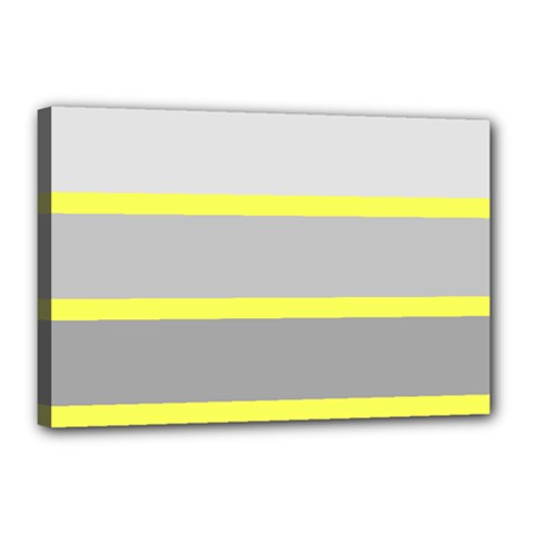 Molly Gender Line Flag Yellow Grey Canvas 18  X 12 