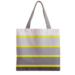 Molly Gender Line Flag Yellow Grey Zipper Grocery Tote Bag