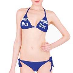 Night Bus New Blue Bikini Set