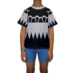 Noir Gender Flags Wave Waves Chevron Circle Black Grey Kids  Short Sleeve Swimwear by Mariart