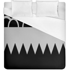 Noir Gender Flags Wave Waves Chevron Circle Black Grey Duvet Cover (king Size) by Mariart