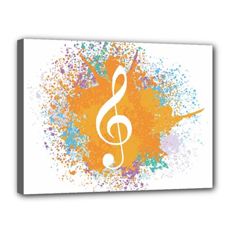 Musical Notes Canvas 16  X 12  by Mariart