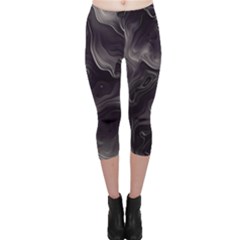 Map Curves Dark Capri Leggings 