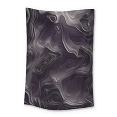 Map Curves Dark Small Tapestry