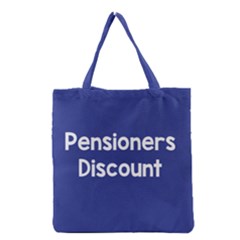 Pensioners Discount Sale Blue Grocery Tote Bag by Mariart