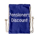 Pensioners Discount Sale Blue Drawstring Bag (Small) View1