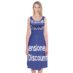 Pensioners Discount Sale Blue Midi Sleeveless Dress by Mariart