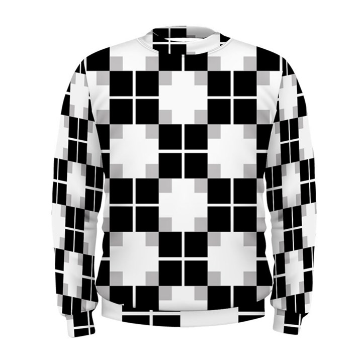 Plaid Black White Men s Sweatshirt