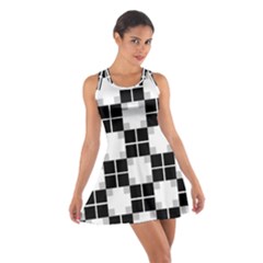 Plaid Black White Cotton Racerback Dress by Mariart