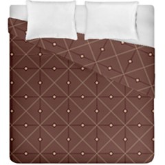 Coloured Line Squares Brown Plaid Chevron Duvet Cover Double Side (king Size) by Mariart