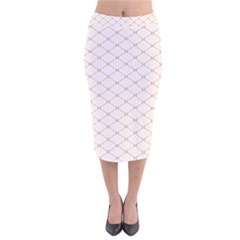 Plaid Star Flower Iron Velvet Midi Pencil Skirt