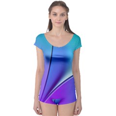 Line Blue Light Space Purple Boyleg Leotard  by Mariart