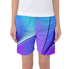 Line Blue Light Space Purple Women s Basketball Shorts by Mariart