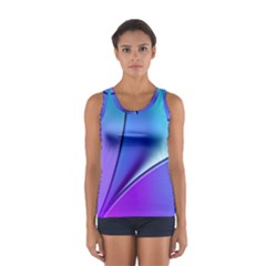 Line Blue Light Space Purple Women s Sport Tank Top 