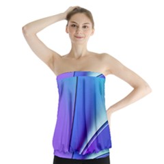 Line Blue Light Space Purple Strapless Top by Mariart