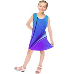 Line Blue Light Space Purple Kids  Tunic Dress by Mariart